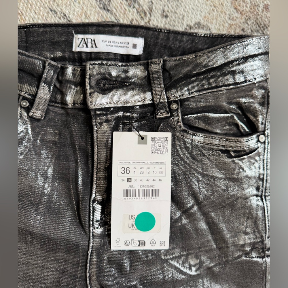 Zara metallic pants